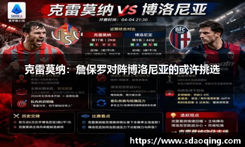 克雷莫纳：詹保罗对阵博洛尼亚的或许挑选